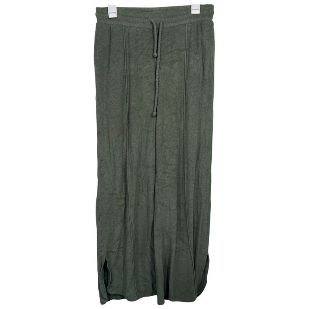 American Eagle Olive Green Beach Terry Straight Leg Sweatpants